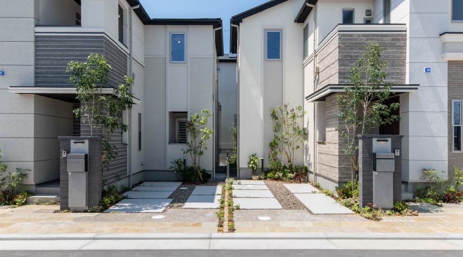 上品な施しの駐車スペース